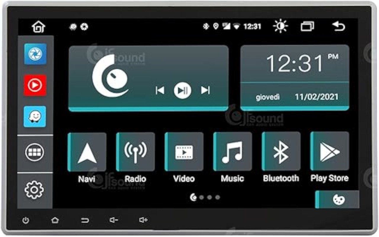 Jf Sound car audio system Autoradio universale 10.1" 1 din Android GPS Bluetooth WiFi Dab USB Full HD